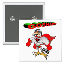 Goshawk Cartoon buttons