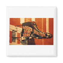 Goshen Electric Shoe Shop - One magnets by scottlhendrie Goshen Electric Shoe Shop - One magnets