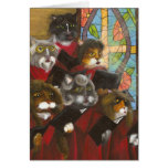 Gospel Choir Cats card