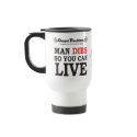 Gospel Headlines Christian travel mug