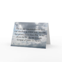 Gospel of John 15:12-13 cards