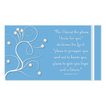 Gospel Tract Plan of Salvation Blue Swirl Business Cards