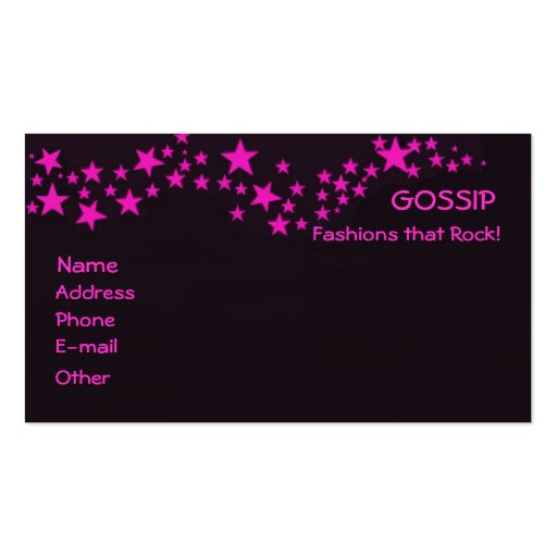 Gossip Business Card (front side)