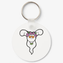 gost with bat necklace keychains