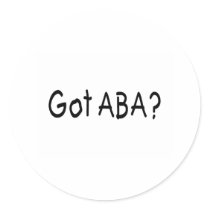 Got ABA (Blk Round Stickers