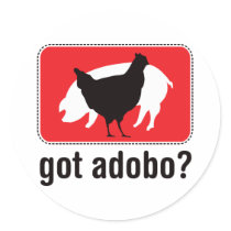 Got Adobo? Red Round Sticker