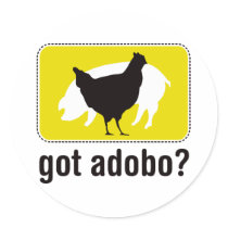 Got Adobo? Yellow Round Stickers