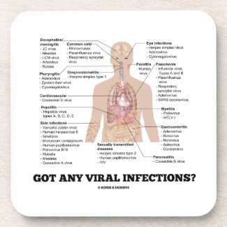 Got Any Viral Infections? Medical Anatomical Humor Coaster