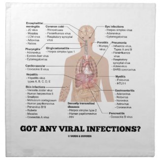 Got Any Viral Infections? Medical Anatomical Humor Napkins