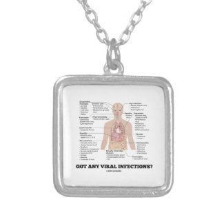 Got Any Viral Infections? Medical Anatomical Humor Personalized Necklace