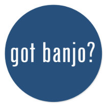 got banjo? round sticker