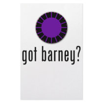 got barney? stationery paper