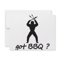 got BBQ? icon invitations