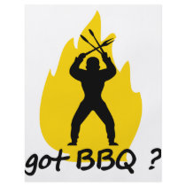 got BBQ? with flame icon flyers