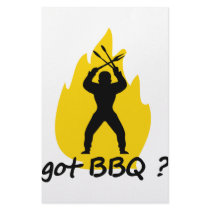 got BBQ? with flame icon stationery
