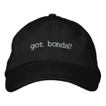 got bonds? embroidered hats by gmkutscher got bonds? embroidered hats