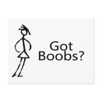 Got Boobs? postcards