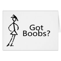 Got Boobs (Stick Girl) cards