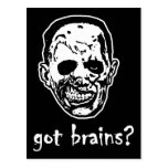 Got Brains Zombie Halloween Post Card