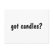 got candles? postcards