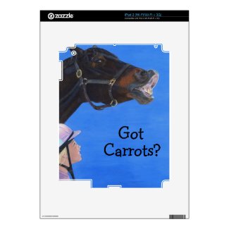 Got Carrots? Cute Horse iPad 3 Zazzle Skin
