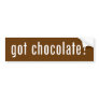 got chocolate? bumper sticker