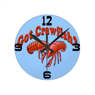 Got Crawfish Round Clock