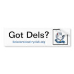 Got Dels?, delawarepoultryclub.org Bumper Stickers
