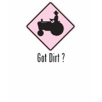 Got Dirt Tractor Baby Pink T Shirt