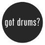 got drums? round stickers