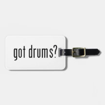 got drums? travel bag tags
