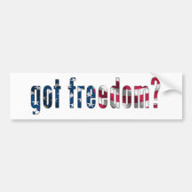 got freedom? bumper sticker