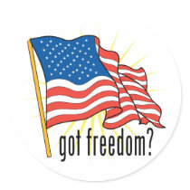 Got Freedom Flag stickers by unitedshirts Got Freedom Flag stickers