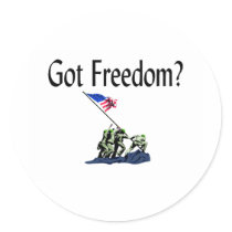 Got Freedom Round Stickers