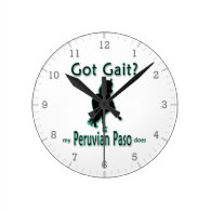 Got Gait? My Peruvian Paso Horse Does Round Wall Clock