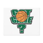 got game basketball design postcard