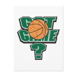 got game basketball design postcard