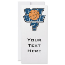 got game basketball design custom rack cards
