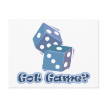 Got Game? dice postcards by bbdesignsco Got Game? dice postcards
