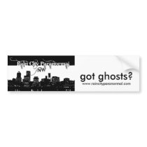 Got Ghosts Cityscape Bumpersticker.