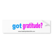 Got Gratitude Bumper Sticker