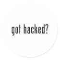 got hacked? stickers by meliajenjen got hacked? stickers