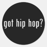 got hip hop? round sticker