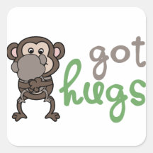 Got hugs square sticker