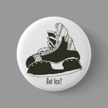 Got Ice? Hockey Skate Button