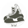 Got Ice? Hockey Skate Sticker Small Round