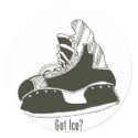 Got Ice? Hockey Skate Sticker Small Round
