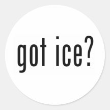 got ice? round sticker