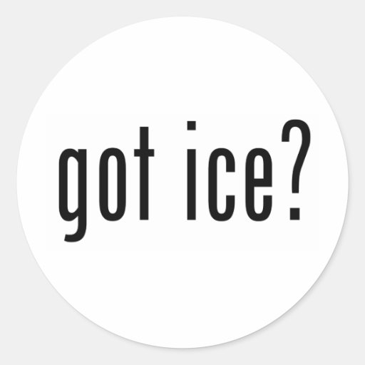 got ice? round sticker