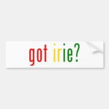 got irie? bumper stickers